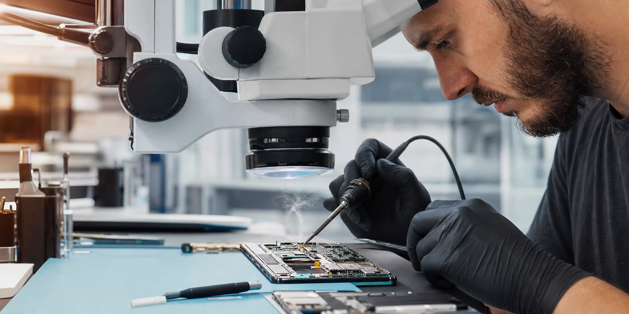 Expertise technique : La réparation de la carte mère smartphone à Lille. Symptômes, micro-soudure et solutions Mobile House.