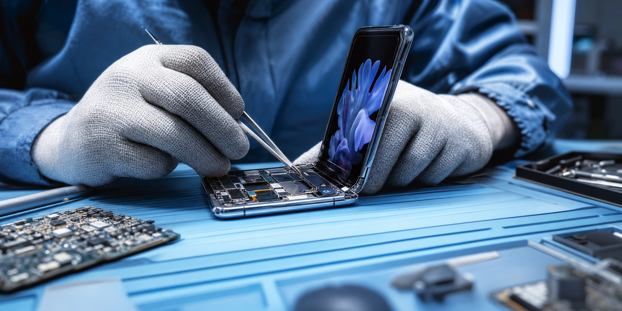 Expertise technique de réparation Samsung Galaxy Z Flip : Écran, Charnière et Micro-soudure