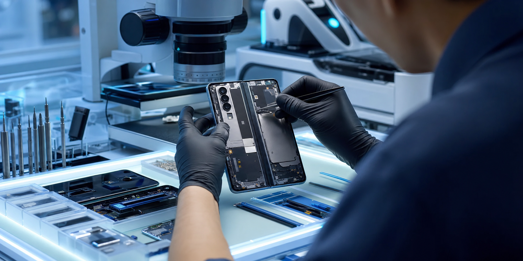 Réparation Samsung Galaxy Z Fold & Flip (1 à 7) : Écran, Charnière et Batterie