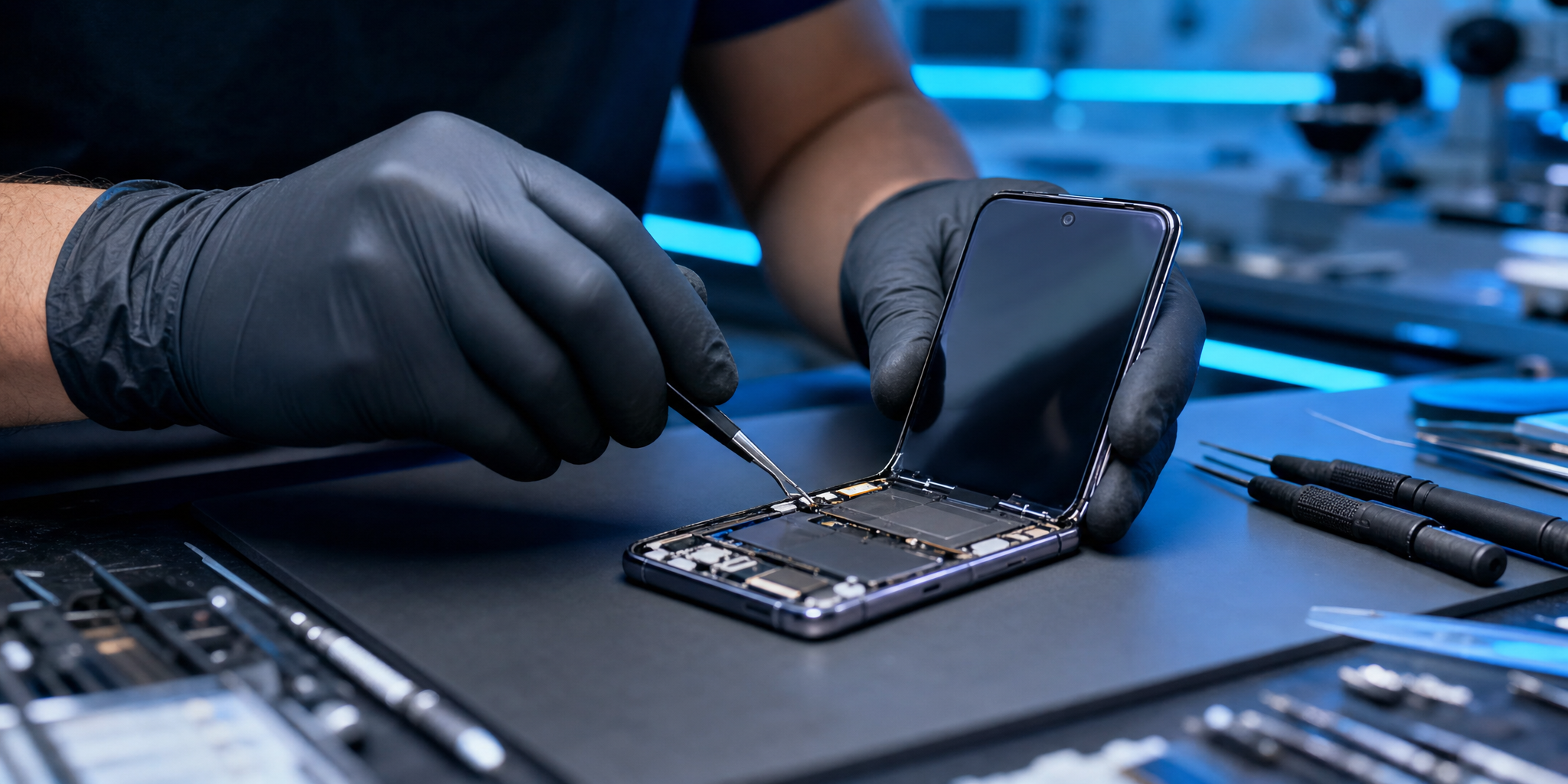 Réparation Samsung Galaxy Z Flip 4 : Écran pliable, batterie et connecteur de charge