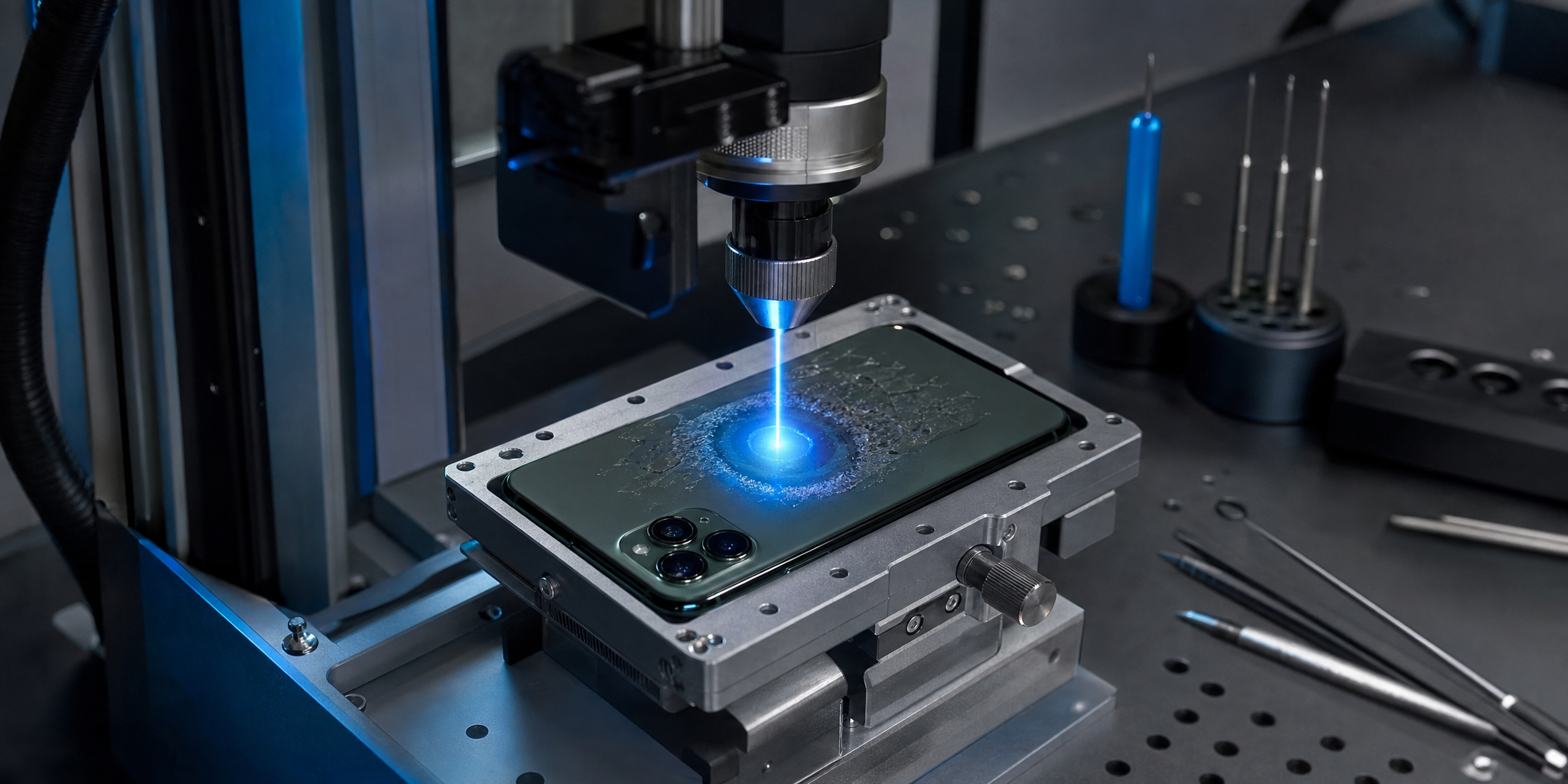 Réparation vitre arrière iPhone 11 Pro par laser à Lille | Mobile House