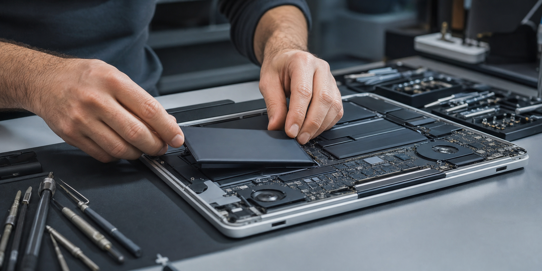 Remplacement batterie MacBook Air et Pro en 2026 : l'expertise Mobile House face aux pannes et batteries gonflées