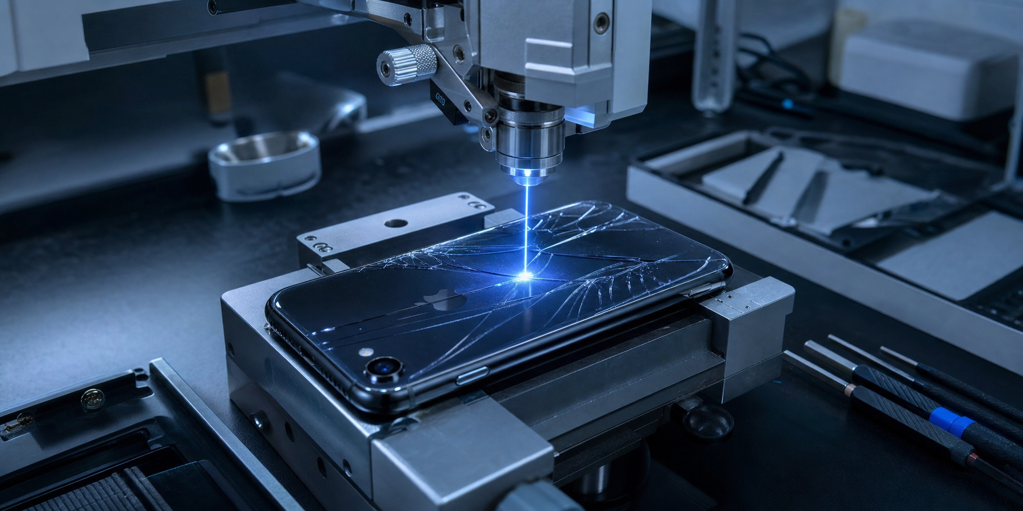 Réparation vitre arrière iPhone 8 au laser : la solution ultra-rapide en 30 minutes