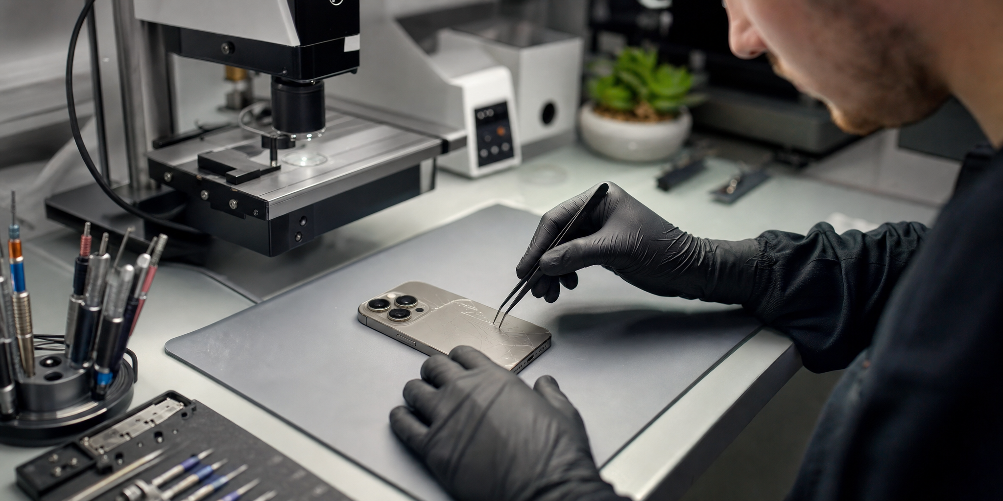Réparation et changement de vitre arrière iPhone 16 Pro à Wazemmes : l'expertise Mobile House