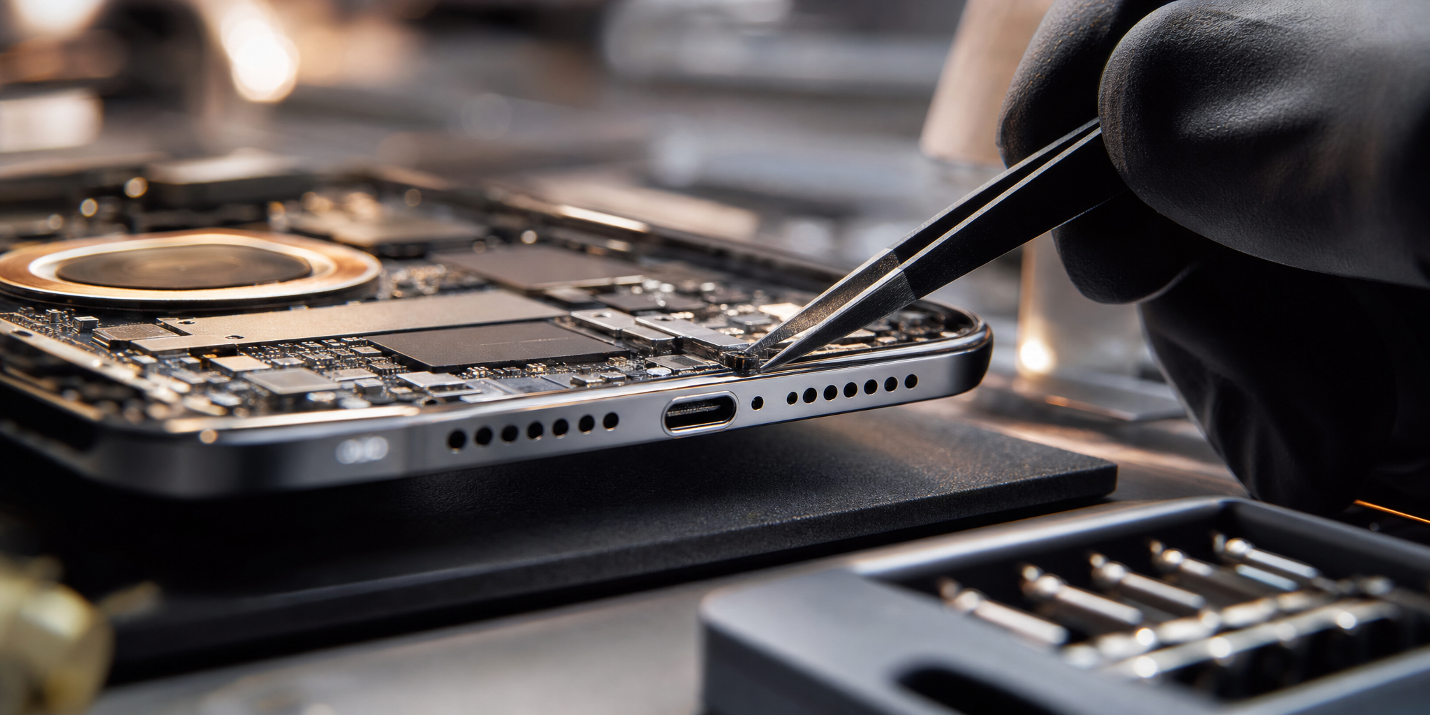 Réparation et changement du connecteur de charge sur iPhone 18 : l'expertise Mobile House