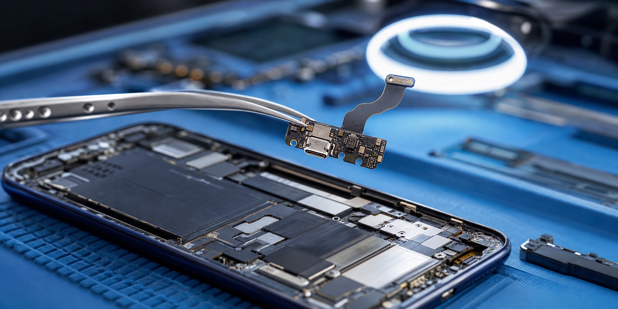 Réparation et changement de connecteur de charge sur iPhone 17 à Wazemmes