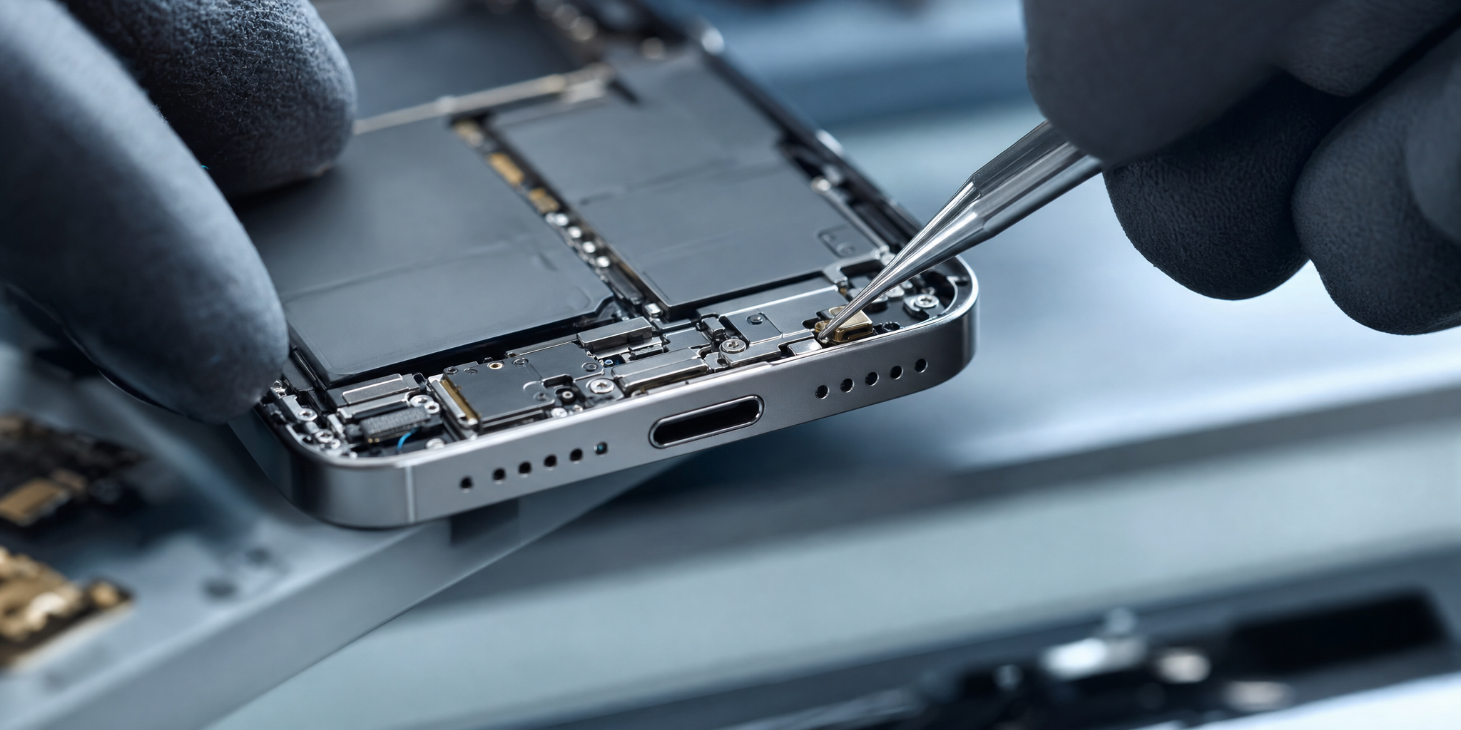 Réparation et changement du connecteur de charge sur iPhone 17 à Tourcoing