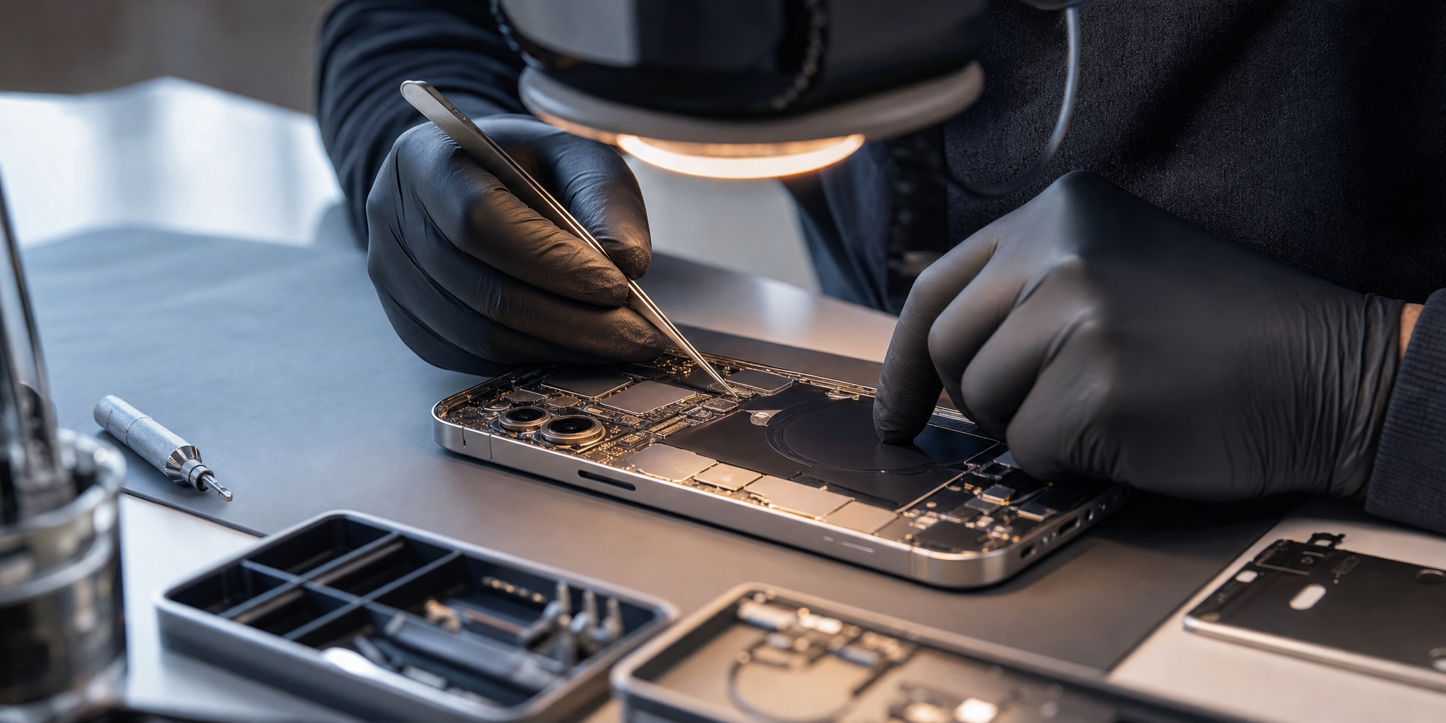 Réparation et changement de connecteur de charge sur iPhone 16 Pro à Tourcoing