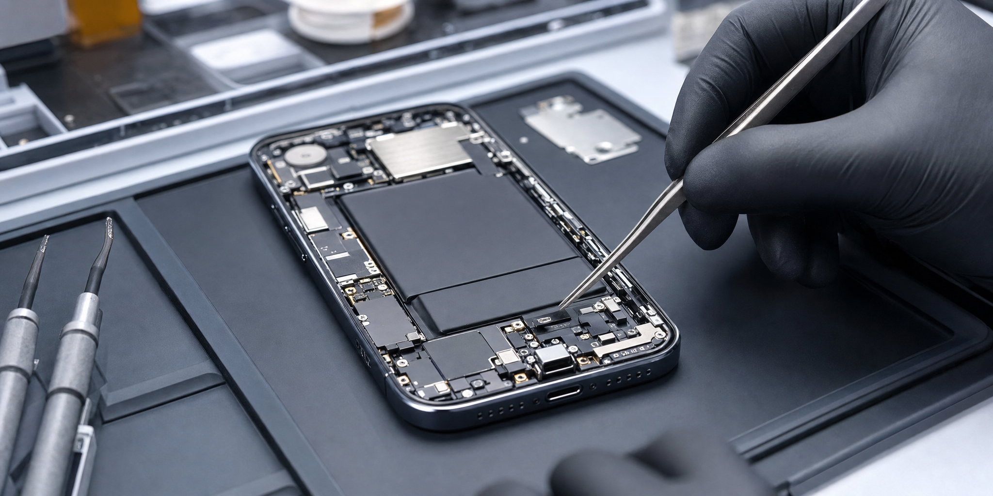 Réparation et changement du connecteur de charge sur iPhone 17 à Tourcoing