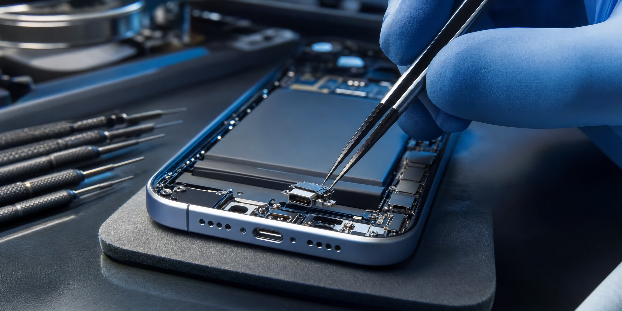 Réparation et changement de connecteur de charge sur iPhone 17 Pro à Roubaix