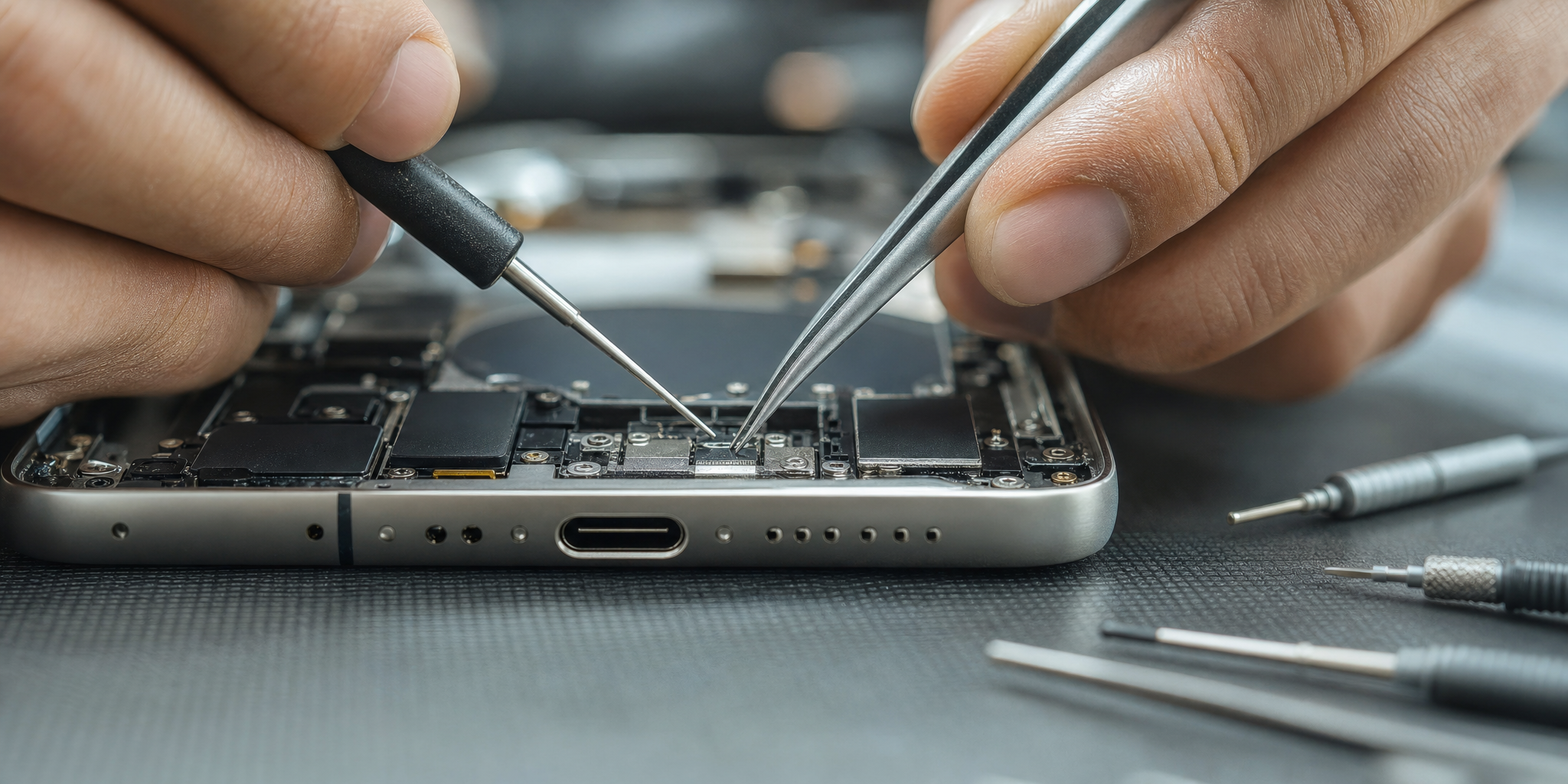 Réparation et changement de connecteur de charge sur iPhone 16 Pro : l'expertise Mobile House