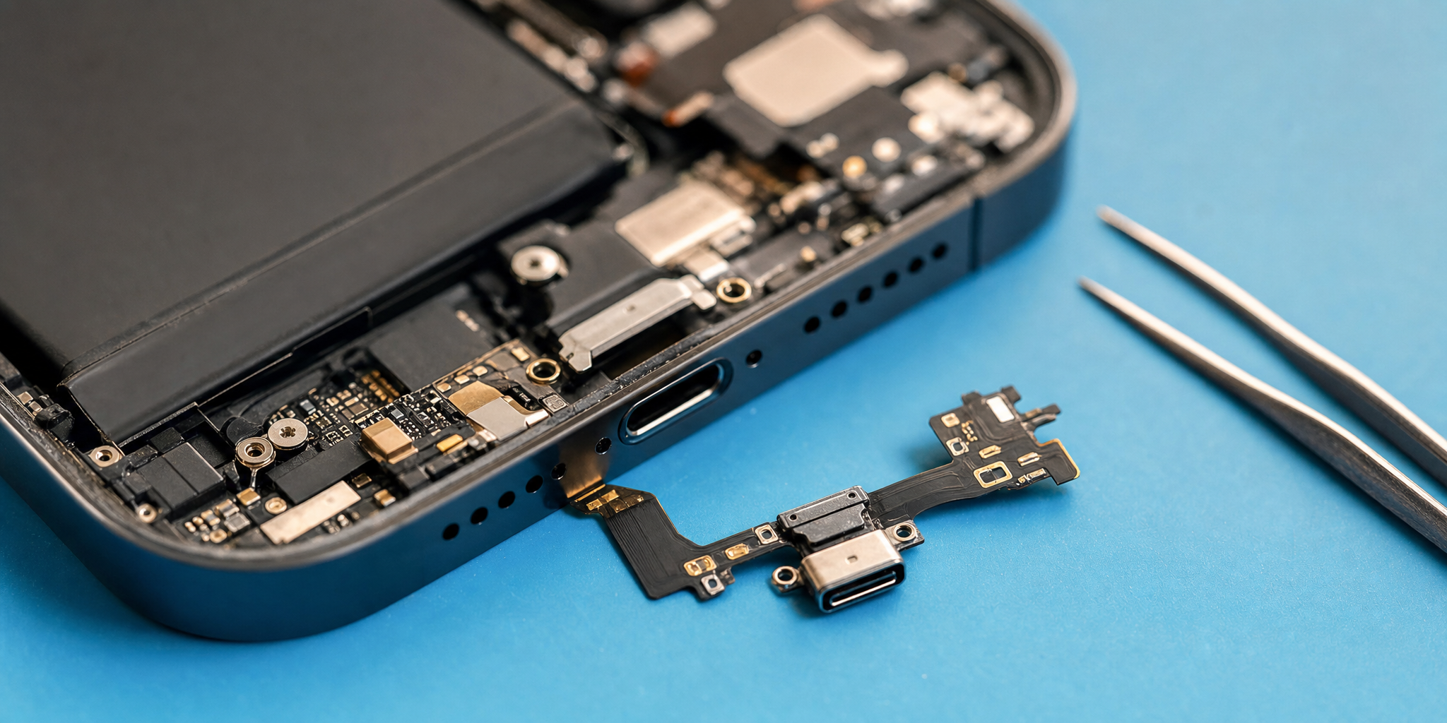 Réparation et changement de connecteur de charge sur iPhone 15 à Lille Centre
