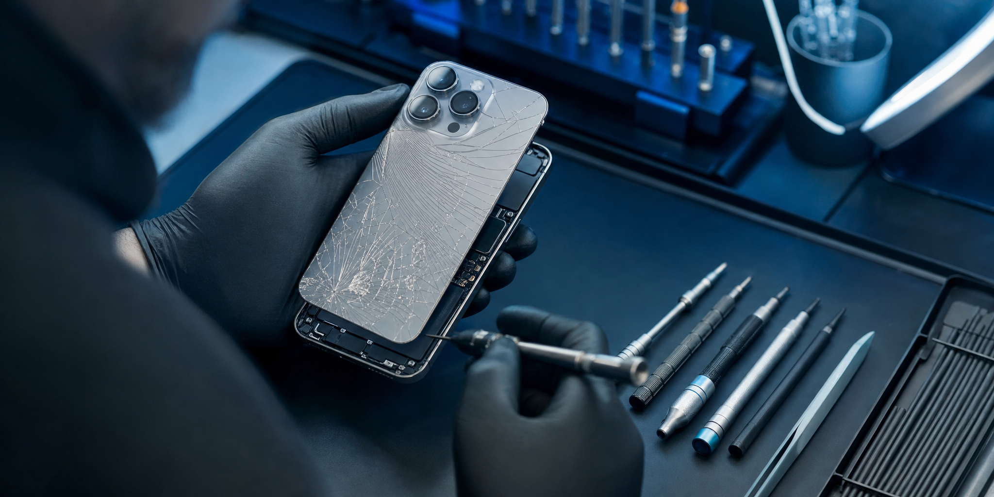Réparation et Changement de Vitre Arrière iPhone 15 Pro à Villeneuve-d'Ascq