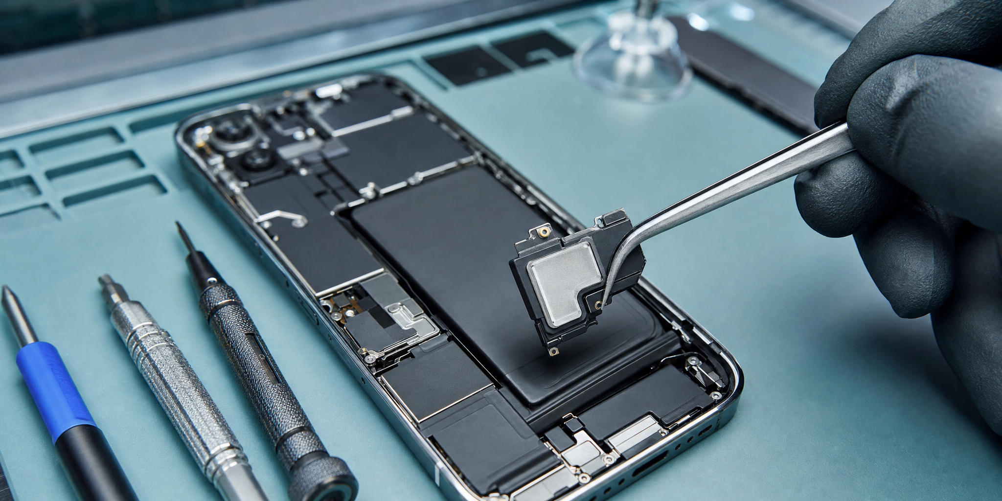 Réparation et remplacement de haut-parleur sur iPhone 16 à Roubaix