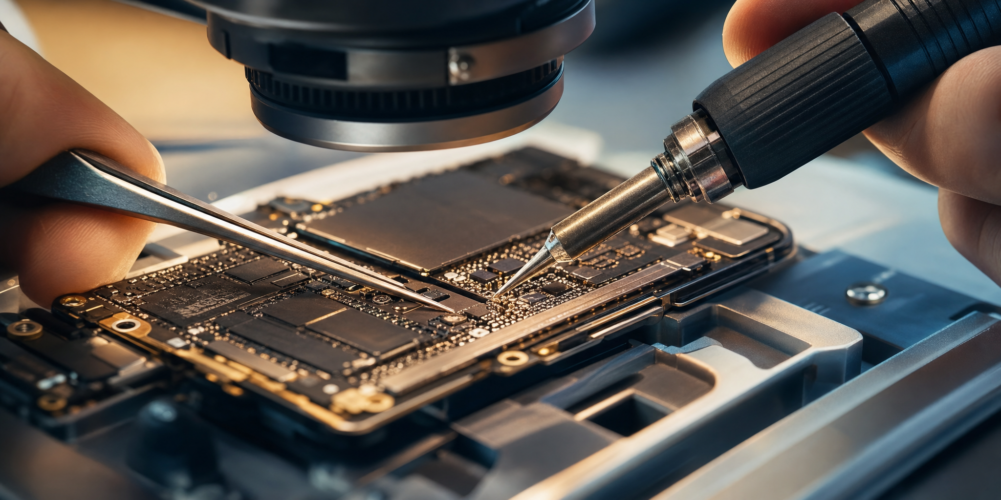 Réparation par micro-soudure sur iPhone 14 Pro : Sauver votre carte mère