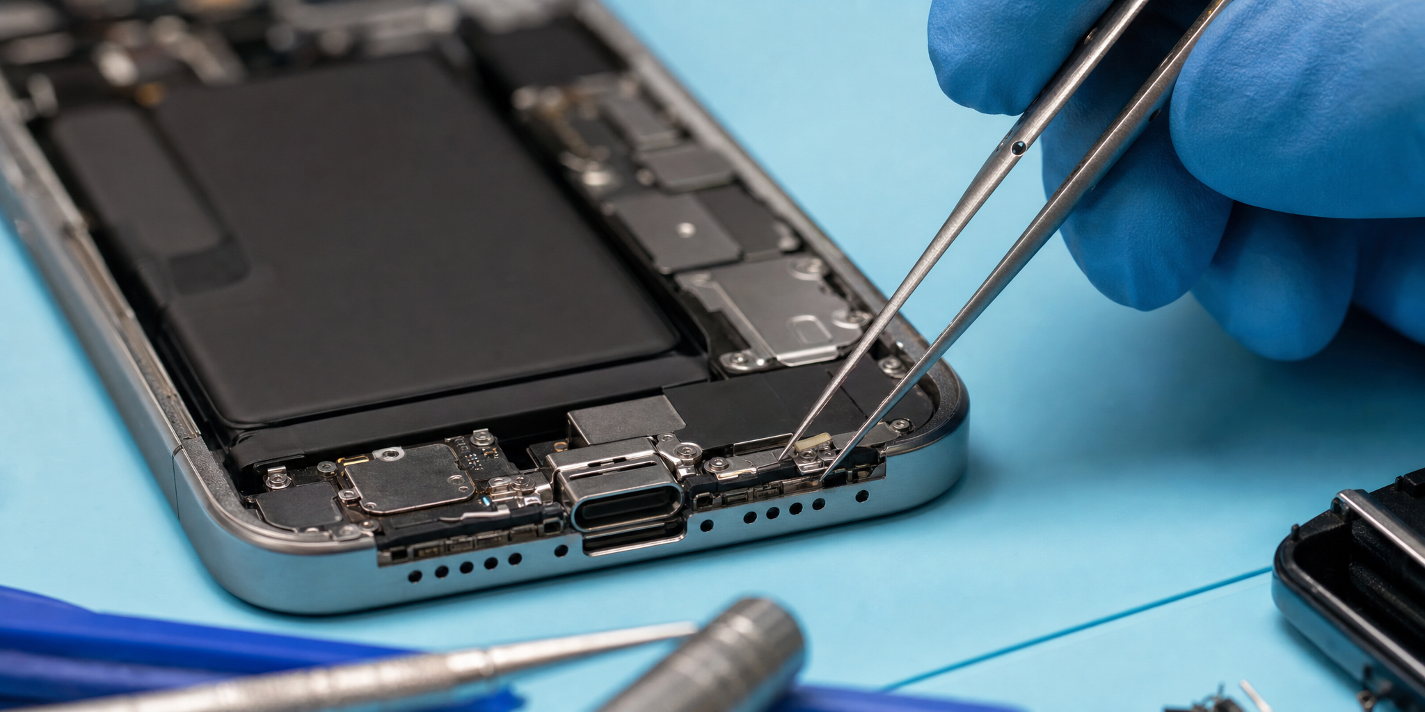 Réparation et Changement du Connecteur de Charge iPhone 15 Pro à Marcq-en-Barœul
