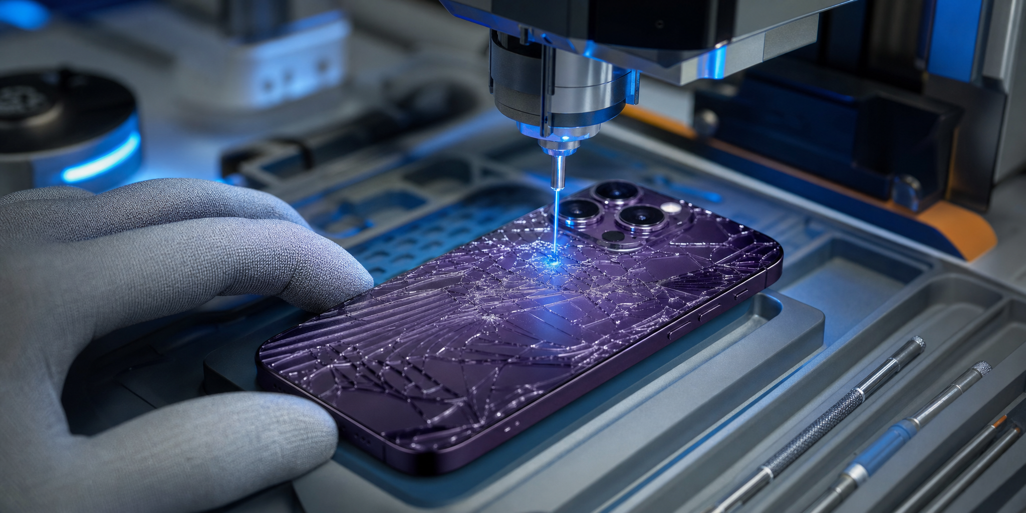 Réparation et changement de vitre arrière iPhone 14 Pro à Wazemmes