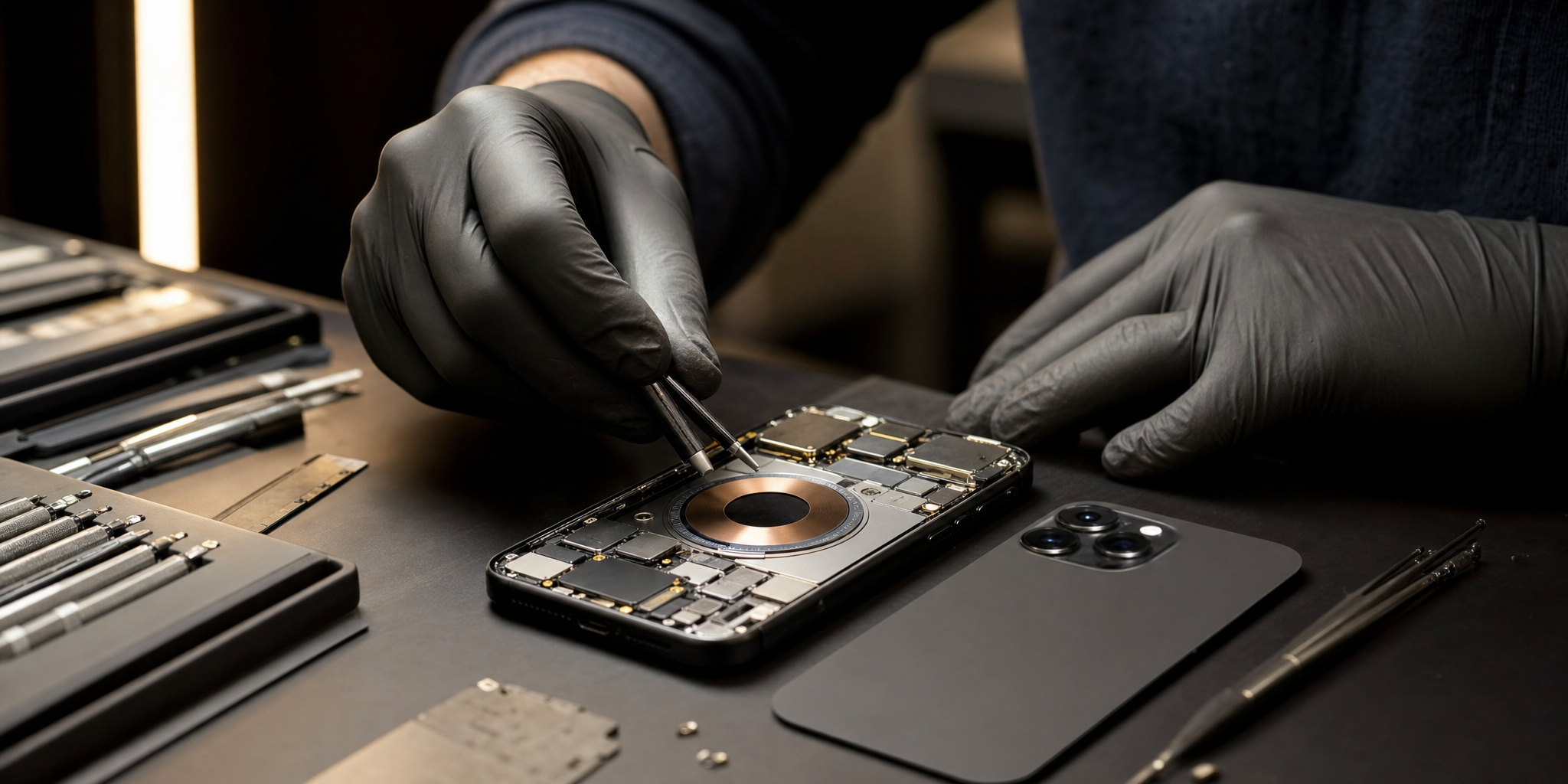 Réparation et Changement de la Vitre Arrière d'iPhone 15 à Gare Lille Flandres