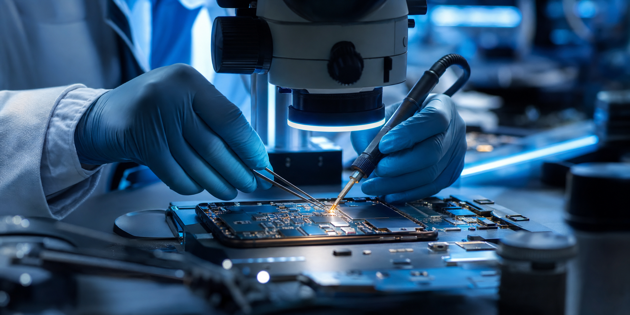 Dépannage iPhone 17 : micro-soudure de précision et réparation carte mère