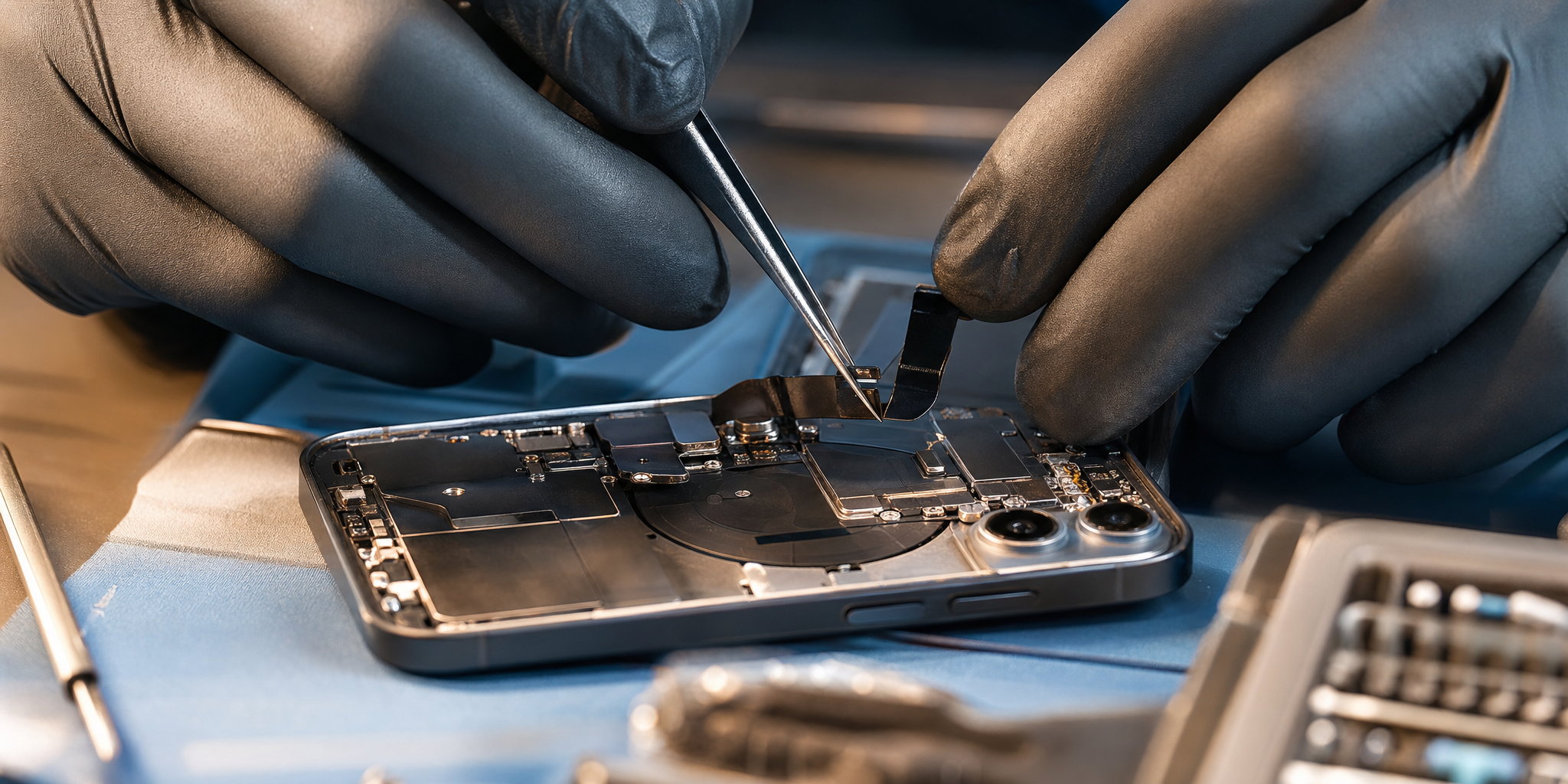 Dépannage iPhone 14 : changement nappe volume rapide à Villeneuve-d'Ascq