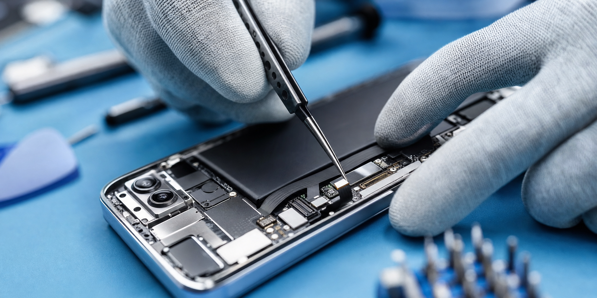 Dépannage iPhone 17 : changement de nappe volume express à Loos
