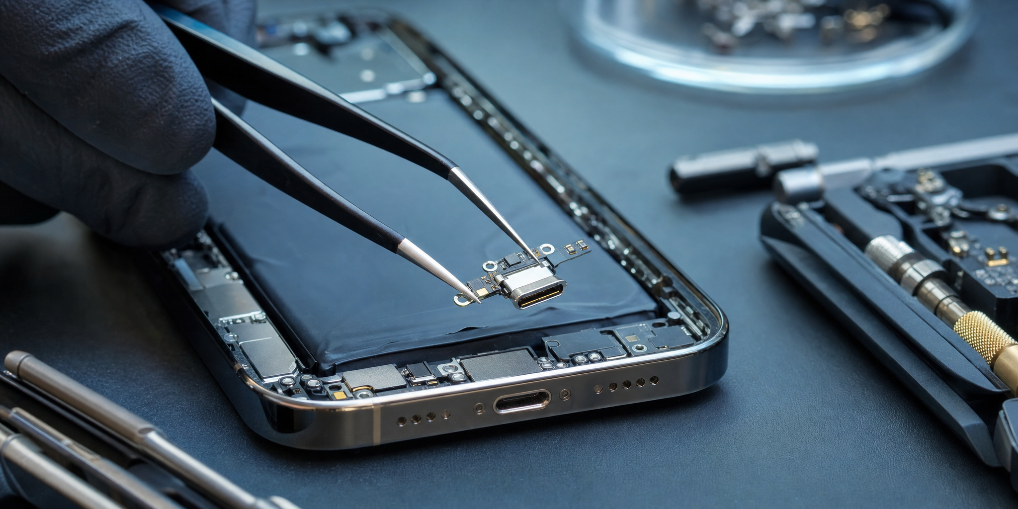 Dépannage iPhone 16 Pro : Remplacement Express du Connecteur de Charge USB-C à Wazemmes