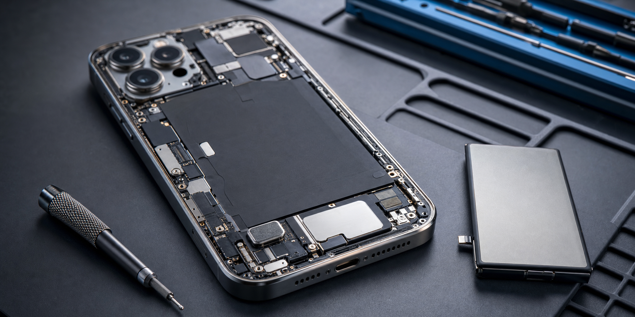Changement de batterie iPhone 17 Pro à Villeneuve-d'Ascq : Service Express Mobile House