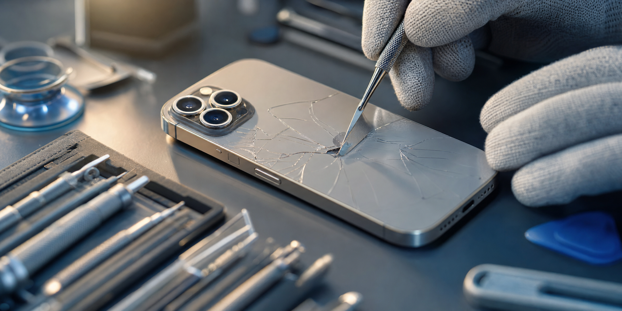 Changement de vitre arrière iPhone 15 Pro : expertise technique et service pro à Wazemmes